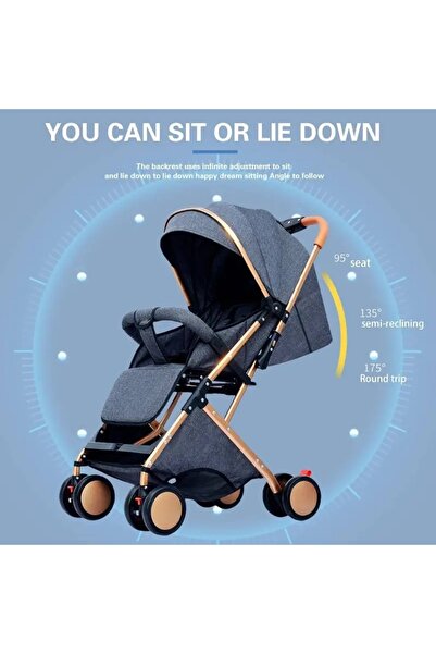 Generic Lightweight Travel Stroller, Compact Travel Stroller, Easy to Fold, Stroller with Adjustable Cannopy