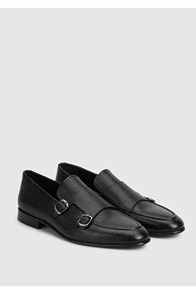 Provoq Black Leather Men's Shoes