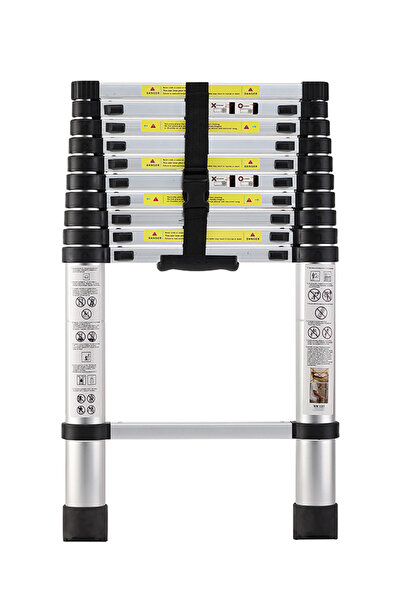 Lawazim Telescopic Ladder - 3.2m Folding Ladder - 10 Step Lightweight Ladder with 110kg Capacity