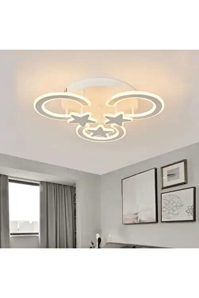LED CONCEPT Smart LED chandelier with remote control and three types of light, round, 120W, dimmable, 40x40x10cm