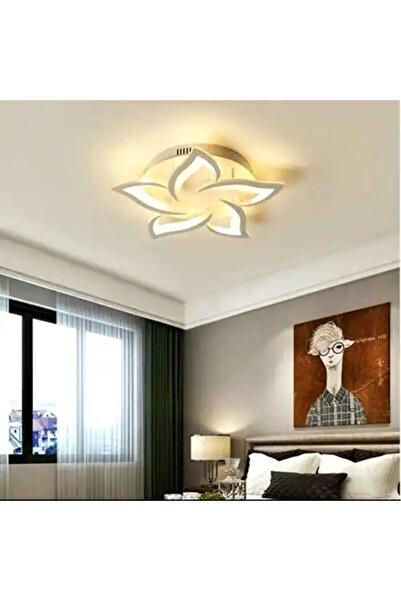 LED CONCEPT Smart LED chandelier with remote control and three types of light, round, 120W, dimmable, 58x58x14cm