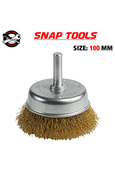 SNAP TOOLS 100mm Brass Drill Cup Brush