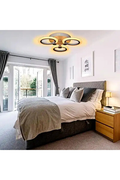 LED CONCEPT Smart LED chandelier with remote control and three types of light, round, 48W, dimmable, 41x41x9cm
