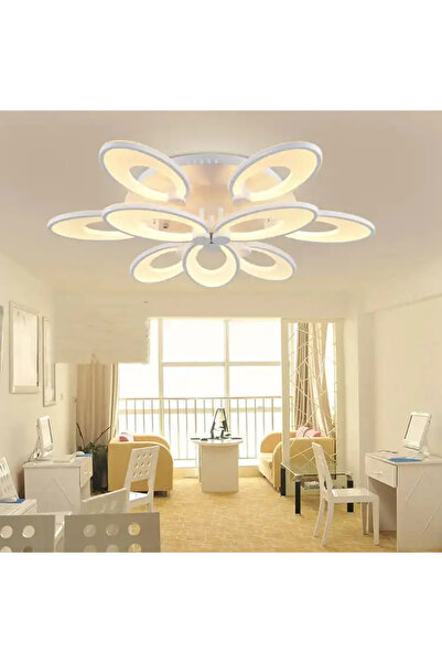 LED CONCEPT LED chandelier with three types of light, remote control, adjustable intensity, 132W, 66x66x15cm