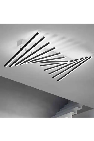 LED CONCEPT Smart LED chandelier with remote control and three types of light, asymmetrical, 228W, dimmable, 90x60x20cm