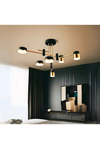 LED CONCEPT Smart LED chandelier with remote control and three types of light, asymmetrical, 55W, dimmable, 65x65x38cm