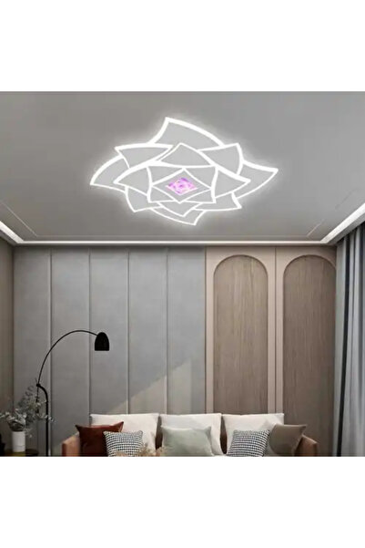 LED CONCEPT Smart LED chandelier with remote control and three types of light, asymmetrical, 228W, dimmable, 50x50x8cm