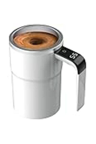 Generic كوب قهوة حراري قابل لإعادة الشحن، سعة 380 مل، مع شاشة عرض لدرجة الحرا...