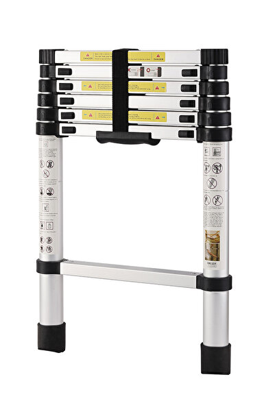 Lawazim Telescopic Ladder - 2m Folding Ladder - 6 Step Lightweight Ladder with 110kg Capacity
