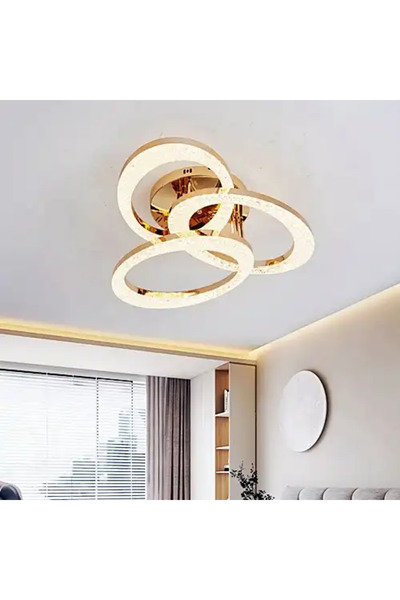 LED CONCEPT LED chandelier with three types of light, remote control, adjustable intensity, 144W, 59x59x20cm