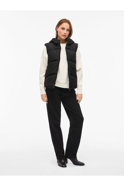 VILA Weste Kapuzen Puffer