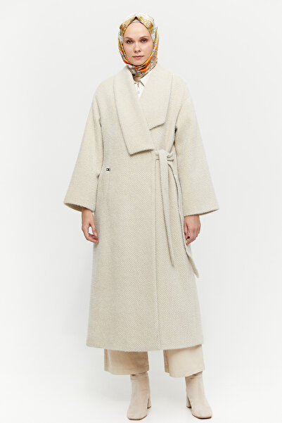 Setrms Asimetrik Yaka Oversize Manto