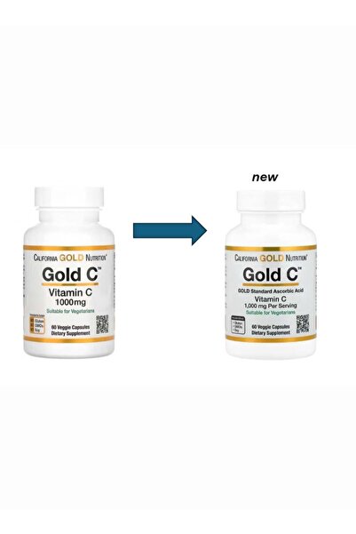 California Gold Nutrition Vitamin C 1000mg - 60 Veggie Capsules