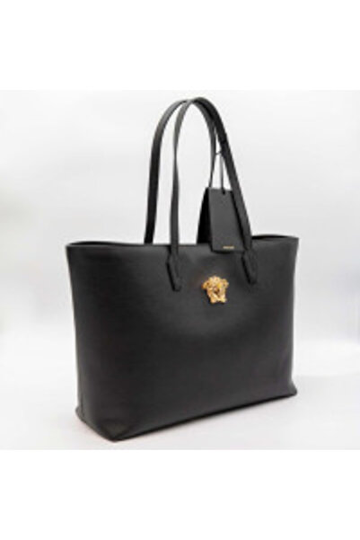 Versace TOTE LA MEDUSA - LEATHER - BLACK
