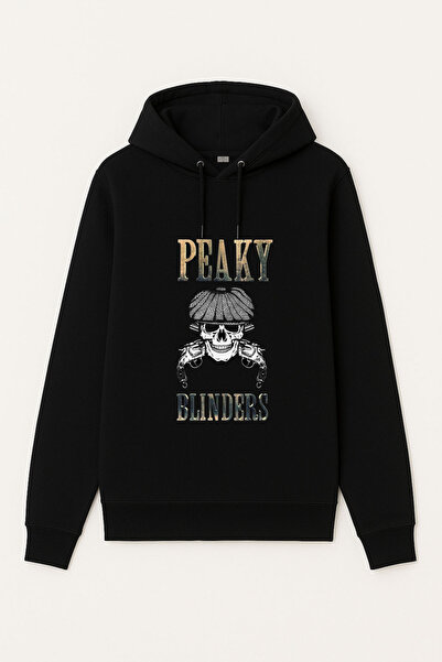 MODA Φούτερ με στάμπα για ενήλικες, μαύρο, με κουκούλα