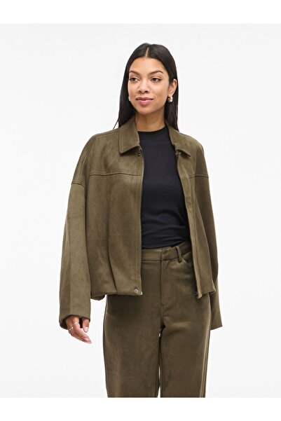 VILA Bomberjacke VIVIRAL Geknöpfte