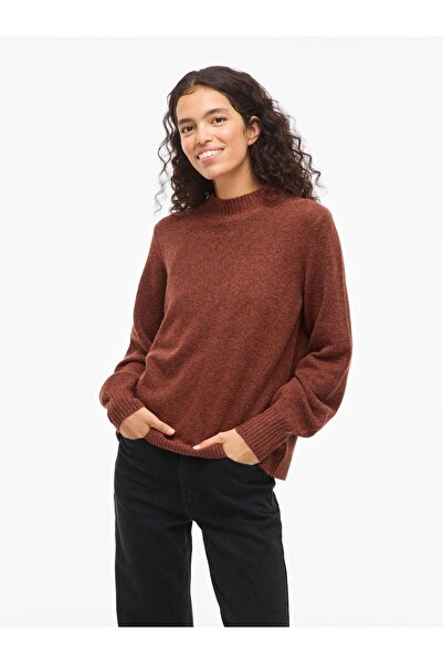 VILA Strickpullover VIHANNA Stehkragen