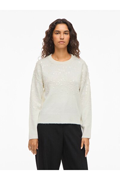 VILA Strickpullover VISIQUIN Pailletten