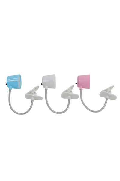 Lawazim Clip LED Light - 3 Piece Flexible Neck Reading Study Desk Lamp with Strong Clamp