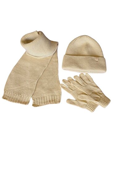 Kitti 4-8 Years Old Unisex Children's Scarf Beanie Gloves 3-Piece Set