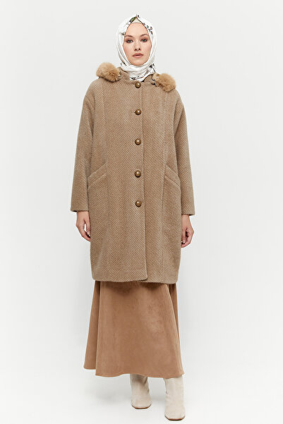 Setrms Çıkarılabilir Kapüşonu Kürklü Kaban