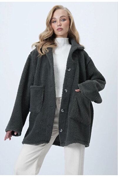 edz moda moda ve tarzın buluştuğu nokta Women's Light Khaki Plush Welsoft Car...