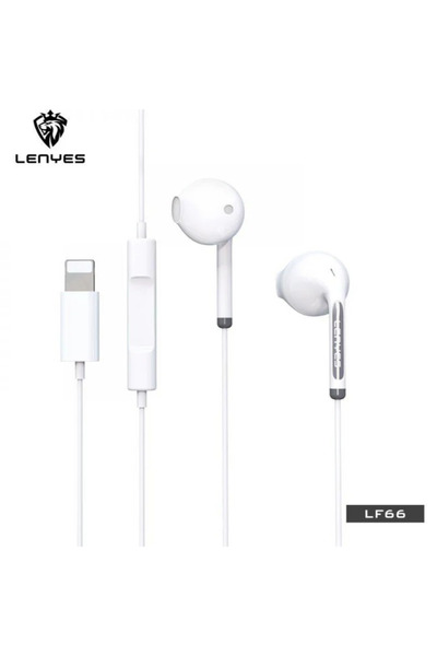 Lenyes سماعات أذن سلكية LF 66 - Lightning Stereo لأجهزة iPhone