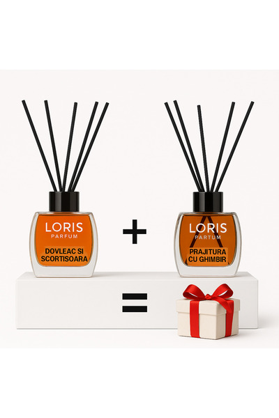 Loris Set 2 Odorizante de Cameră Parfum–Dovleac & Scorțișoară+Prăjitură cu Gh...