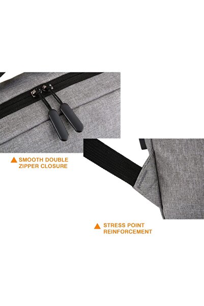 Zen Store حقيبة ظهر للكمبيوتر المحمول باللون الرمادي مقاس 15 و16 بوصة، حقيبة كمبيوتر محمول رفيعة ومتينة مع منفذ شحن USB