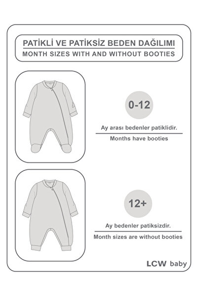 LC Waikiki Blue 2.5 Tog Baby Girl Sleeping Bag (0-12 Months with Booties, 12 Months+ Without Booties)