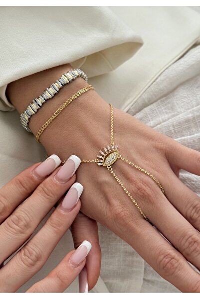 Asteria Jewelry Kısmet Marka Model Altın Kaplama Göz Şahmeran