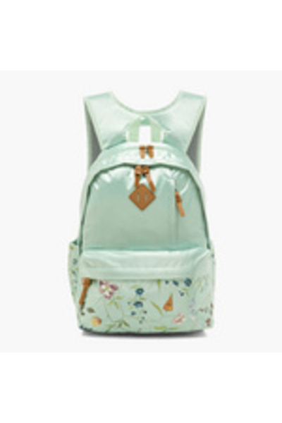 Juniors Backpack with Adjustable Straps, Zipper Closure, and Floral Print from - 16 Inches