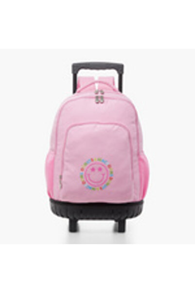 Juniors Trolley Bag with Retractable Handle, Zipper Closure, and Prints by - 18 Inches