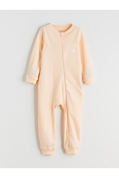 LC Waikiki Pink Crew Neck Baby Girl Romper