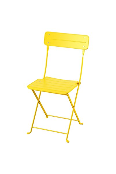 IKEA SUNDSÖ Folding chair, bright yellow outdoor