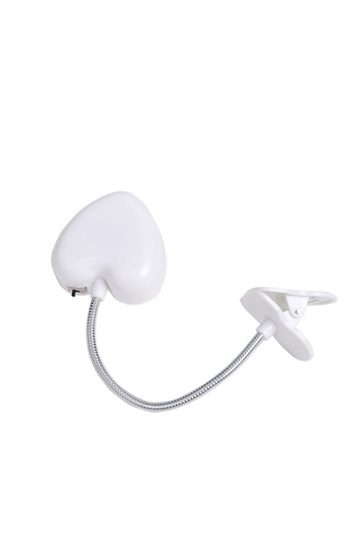 Lawazim Mini Clip LED Light - 3 Piece Heart Shape Flexible Neck Desk Reading Lamp with Strong Clamp