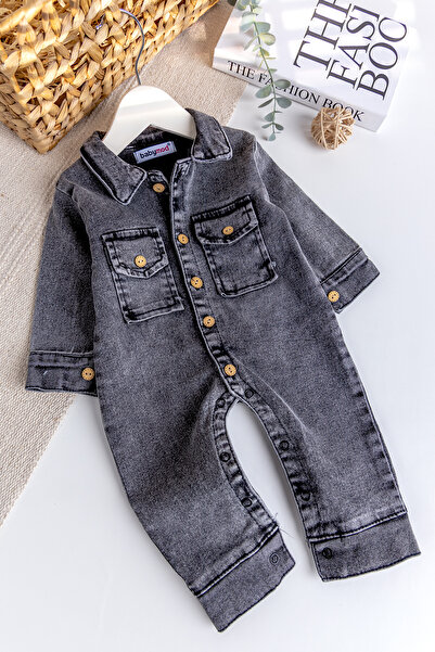 Babymod Flexible Baby Boy Denim Overalls 100% Cotton