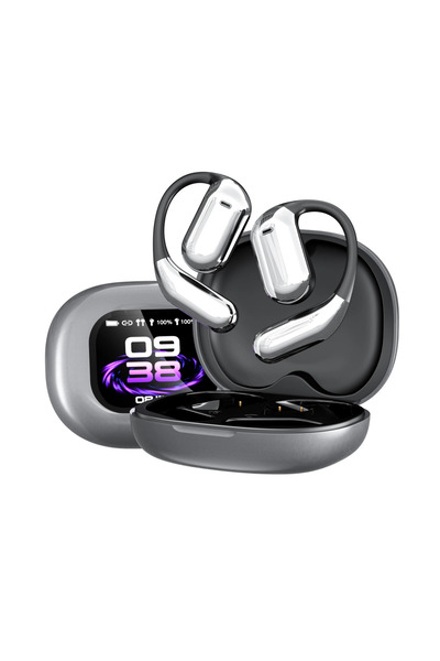 ANGAVO Căști traducere AI Q16 Pro, 144 limbi, ecran tactil, ANC, 40h, Type-C, alb/negru