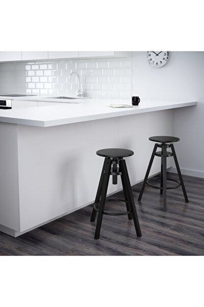 IKEA DALFRED Bar Stool, Black, 63-74 cm