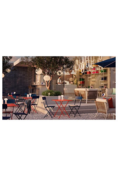 IKEA SUNDSÖ Folding Chair, Dark Blue Outdoor