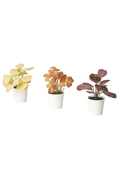 IKEA FEJKA Artificial Potted Plant with Pot, Set of 3, Indoor/Outdoor