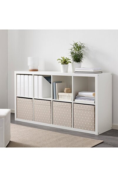 IKEA DRÖNA Box, beige/dotted, 33 x 38 x 33 cm