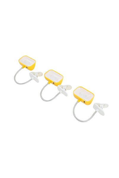 Lawazim Clip LED Light - 3 Piece Flexible Neck Reading Study Desk Lamp with Strong Clamp