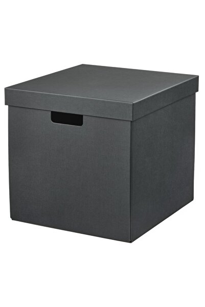 IKEA FJÄDERHARV Storage box with lid, anthracite, 32 x 35 x 31 cm