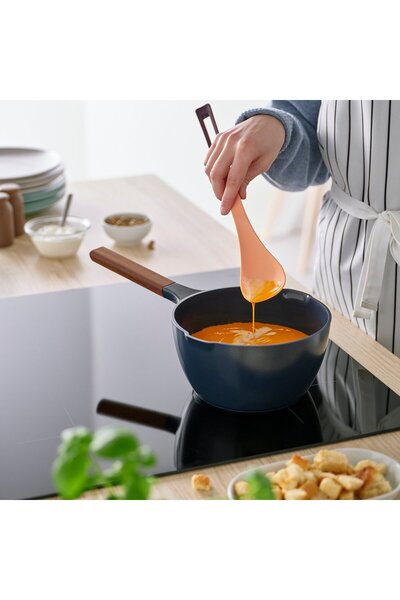 IKEA KNORRHANE Spoon for cooking, light orange/dark red, 33 cm