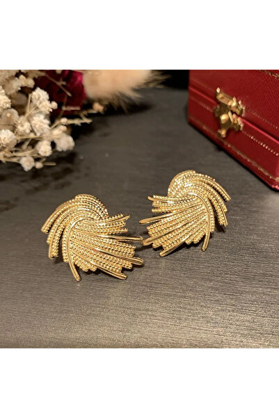 Eva Grace Cercei Annabel, aurii, în stil vintage, cu formă asimetrică