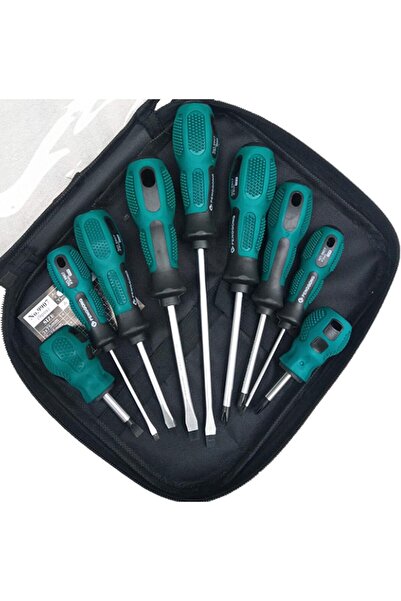 Hope مجموعة مفكات براغي مغناطيسية 7U، 9 قطع مفكات براغي مشقوقة وفيليبس مع تصم...