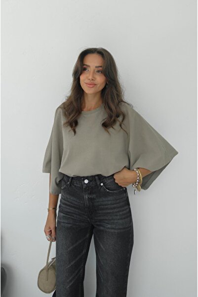 Havoş Mink Bat Sleeve Crew Neck póló