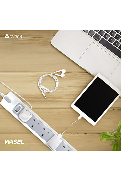 RAFEED Power extensions 5 Meter 6 Sockets 230 V 13 A UK type 2990W