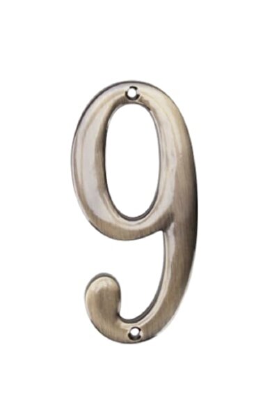 Evotools Număr metalic „9” 100 mm x 50 mm